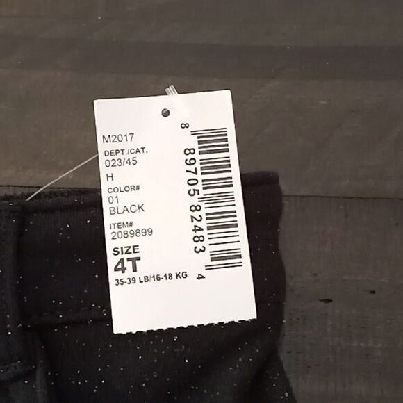 Children's Place long pants jeggings black Sparkle new with tags size 4 - Picture 5 of 7